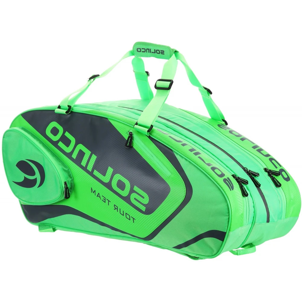Solinco Tour 15 Pack Tennis Racquet Bag (Neon Green) 1 Solinco Tour 15 Pack Tennis Racquet Bag (Neon Green)