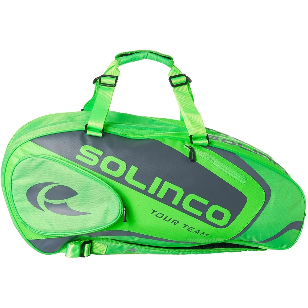 Solinco Tour 6 Pack Tennis Racquet Bag (Neon Green) - Image 2