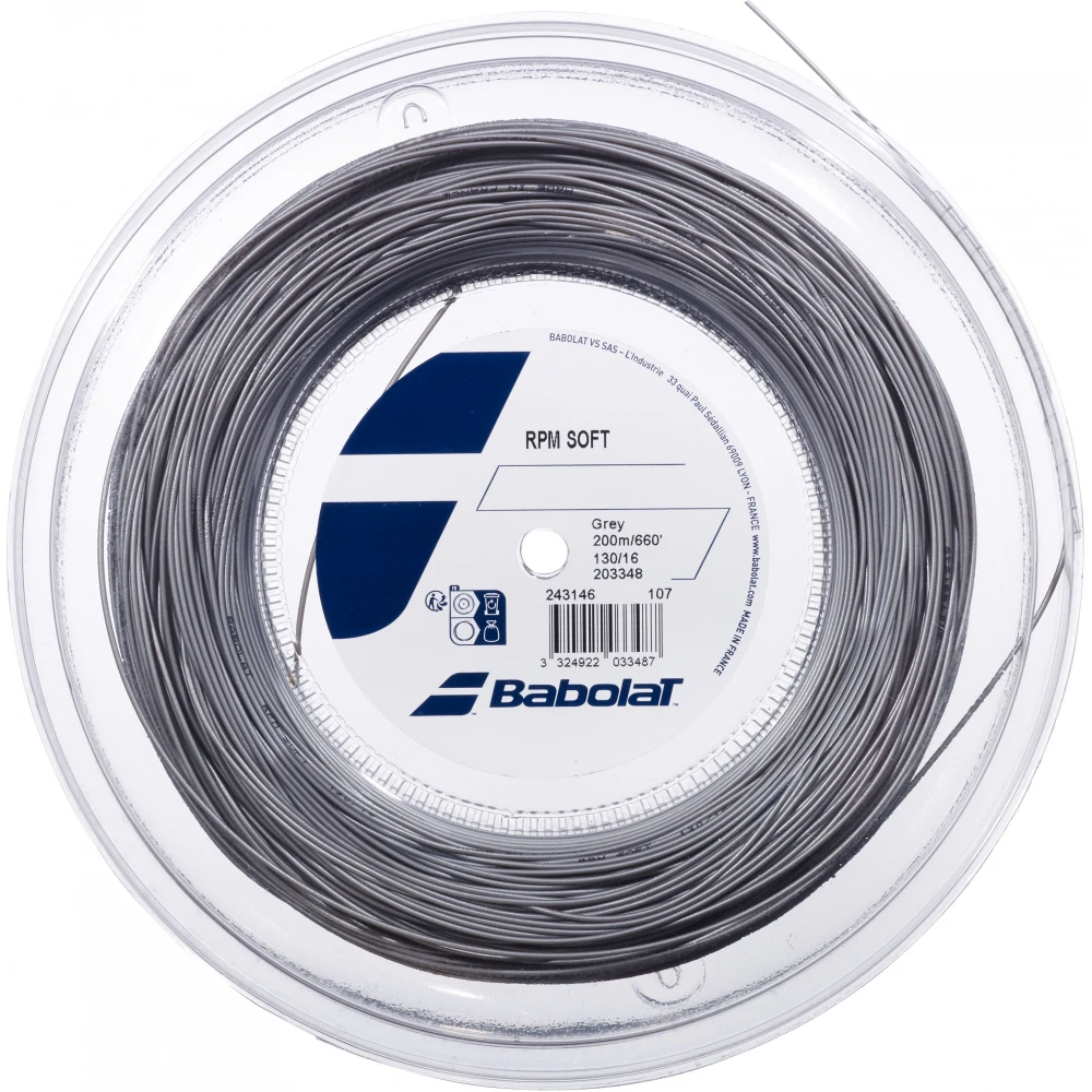 Babolat RPM Soft 16g Grey Tennis String (Reel) 1 Babolat RPM Soft 16g Grey Tennis String (Reel)