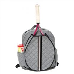 Cinda B Tennis Backpack (Heather Grey) -Tennis Gear Shop 266404 CindaB Tennis Backpack Heather Grey front 1000 1000