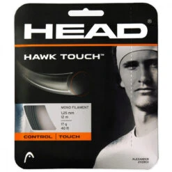 Head Hawk Touch 16g Tennis String, Black (Set)