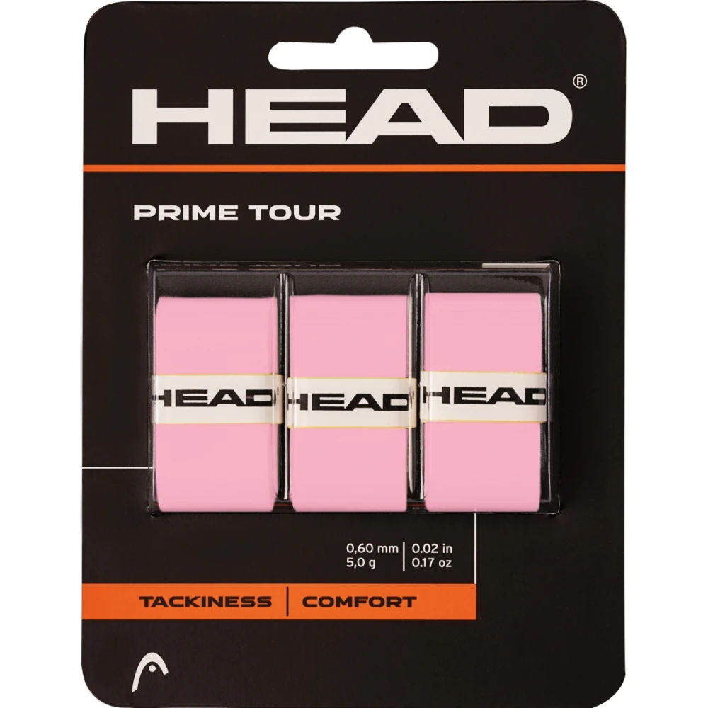 Head Prime Tour Tennis Racquet Overgrip 3 Pack (Pink)