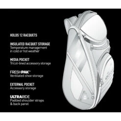 Adidas Tour 12 Racquet Tennis Bag (Black/White/Scarlet) 5 Adidas Tour 12 Racquet Tennis Bag (Black/White/Scarlet) -Tennis Gear Shop 51457713 1000 1000