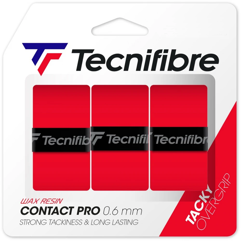 Tecnifibre Contact Pro Overgrip 3-Pack (Red) 1 Tecnifibre Contact Pro Overgrip 3-Pack (Red)