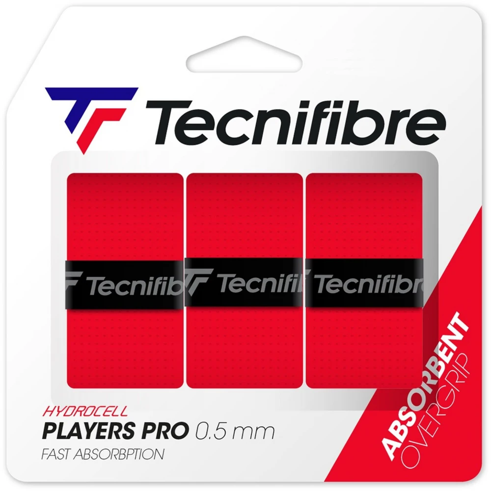 Tecnifibre Players Pro Overgrip 3-Pack (Red) 1 Tecnifibre Players Pro Overgrip 3-Pack (Red)