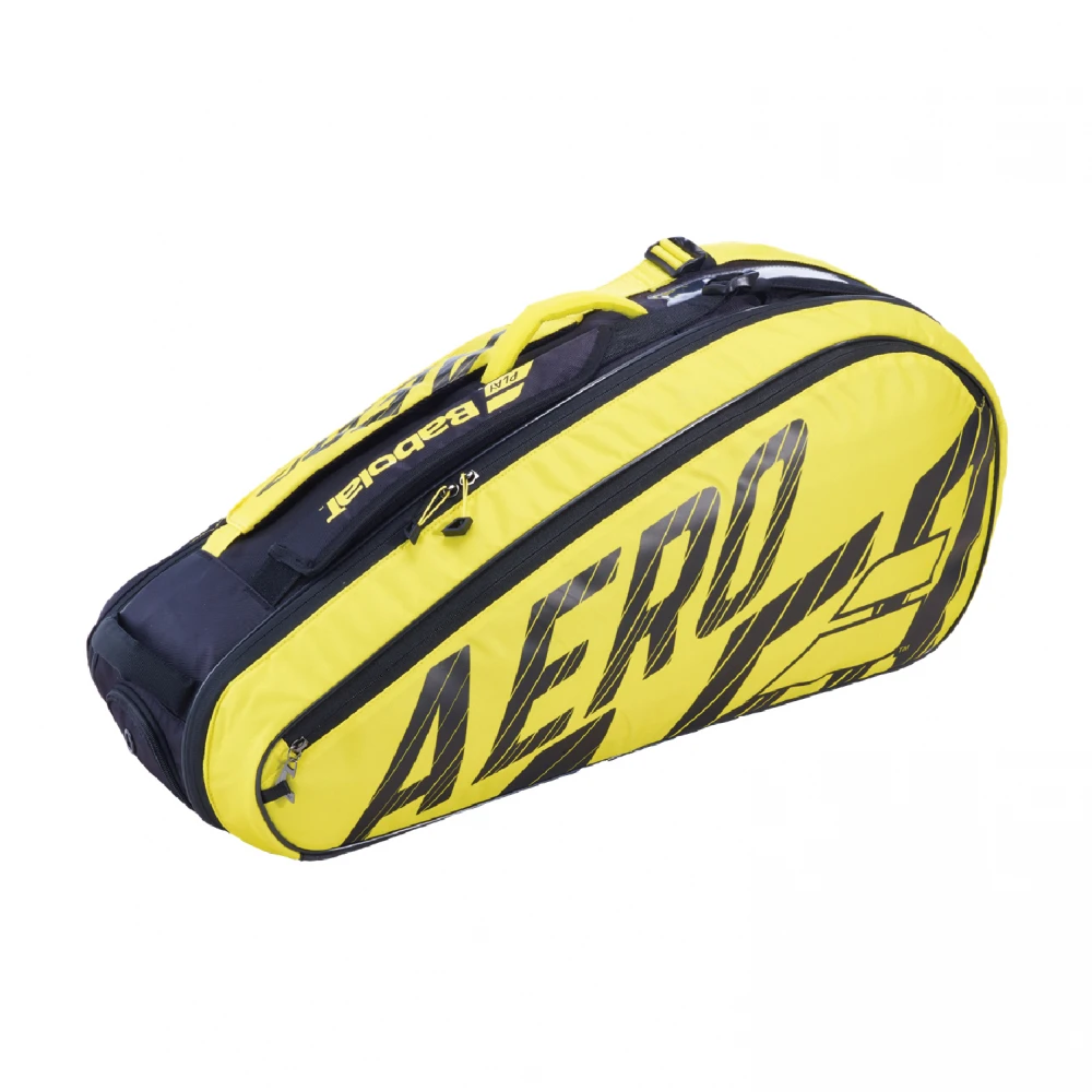 Babolat Pure Aero Racquet Holder X6 (Yellow/Black) 3 Babolat Pure Aero Racquet Holder X6 (Yellow/Black) - Image 3