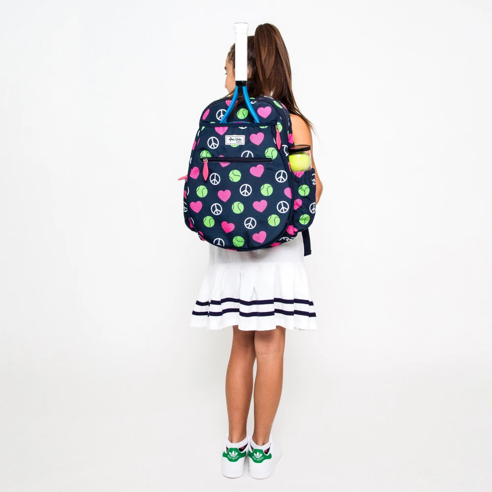 Ame & Lulu Big Love Tennis Backpack (Peace Love Tennis) - Image 3