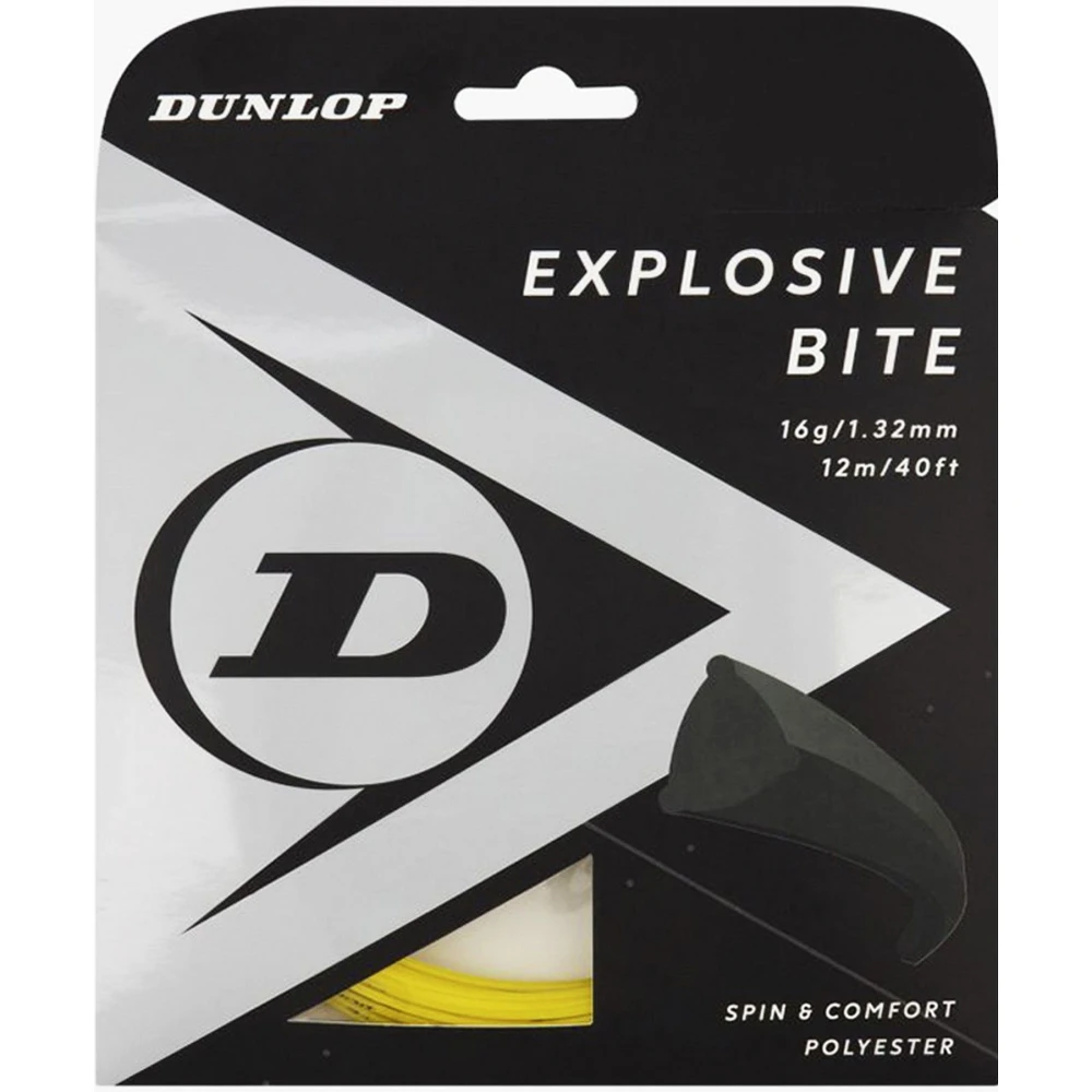 Dunlop Explosive Bite Yellow 16g Tennis String (Set)