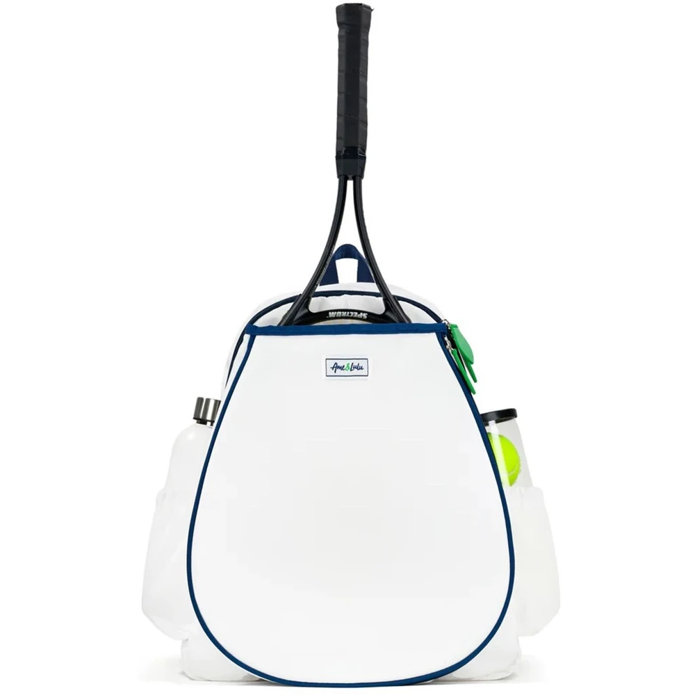 Ame & Lulu Game On Tennis Backpack (White/Navy/Green) 1 Ame & Lulu Game On Tennis Backpack (White/Navy/Green)