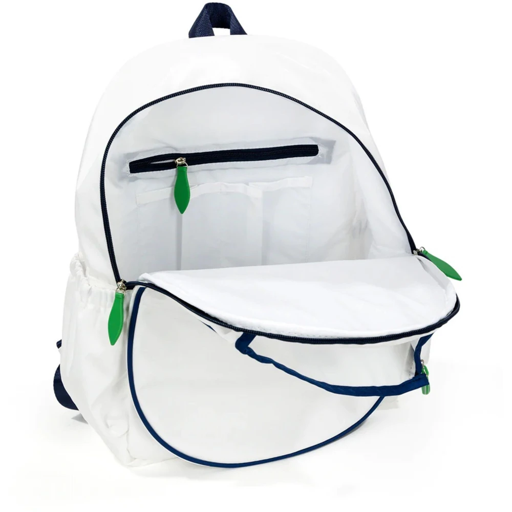 Ame & Lulu Game On Tennis Backpack (White/Navy/Green) 2 Ame & Lulu Game On Tennis Backpack (White/Navy/Green) - Image 2