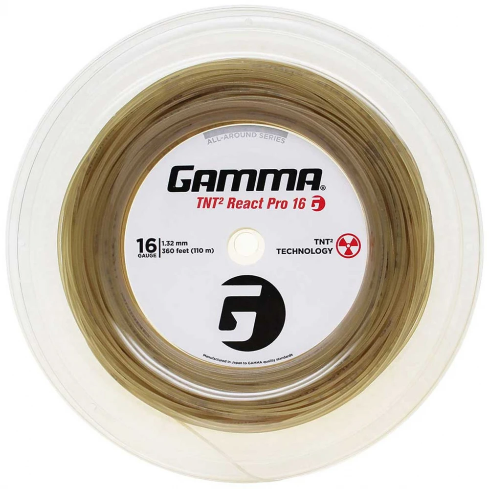 Gamma TNT2 React Pro 16g Tennis String (Reel)