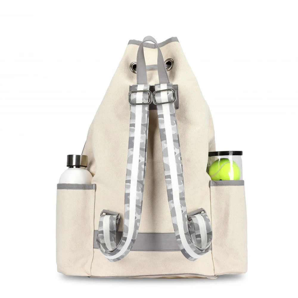 Ame & Lulu Hamptons Tennis Backpack (Grey Camo) - Image 2