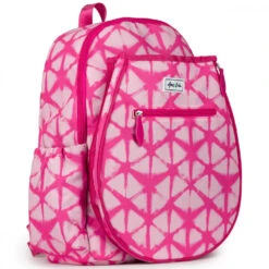 Ame & Lulu Junior Love Tennis Backpack (Bubblegum Shibori) -Tennis Gear Shop JLTBP261 ameandlulu jr love tennis backpack bubblegum shibori side 1000 1000