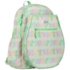 Ame & Lulu Junior Love Tennis Backpack (Cotton Candy) -Tennis Gear Shop JLTBP263 ameandlulu jr love tennis backpack cotton candy side1 1000 1000