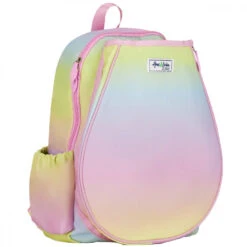 Ame & Lulu Little Love Tennis Backpack (Rainbow Sherbert) -Tennis Gear Shop LLTBP256 ameandlulu little love tennis backpack rainbow sherbert side1 1000 1000
