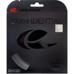 Solinco Confidential 16L Silver Tennis String (Set)