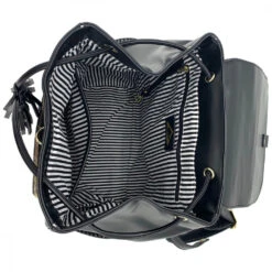 NiceAces Women’s Sara Handmade Vegan Leather Tennis Backpack (Black) -Tennis Gear Shop SRBPBLK Nice Aces Womens SARA Tennis Backpack Black c 1000 1000