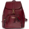 NiceAces Women’s SARA Handmade Vegan Leather Tennis Backpack (Maroon)