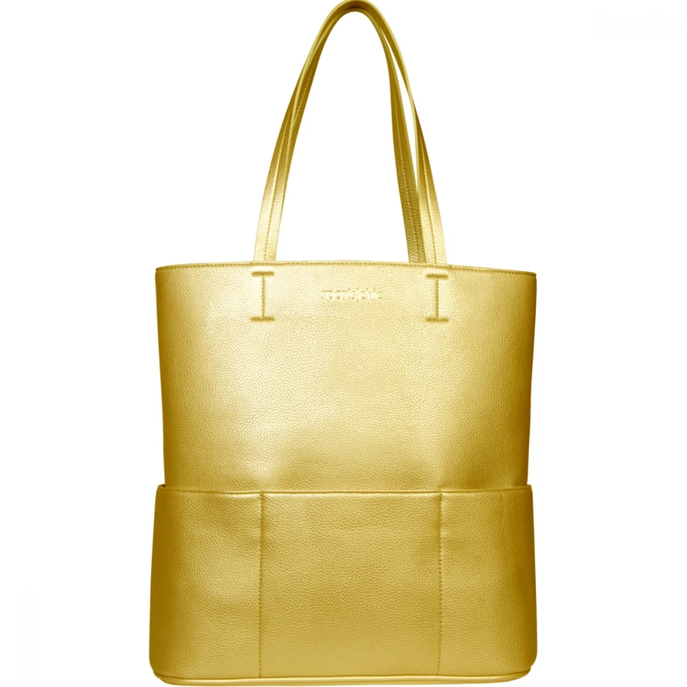 SportsChic Women’s Vegan Maxi Tennis Tote Bag (Gold)