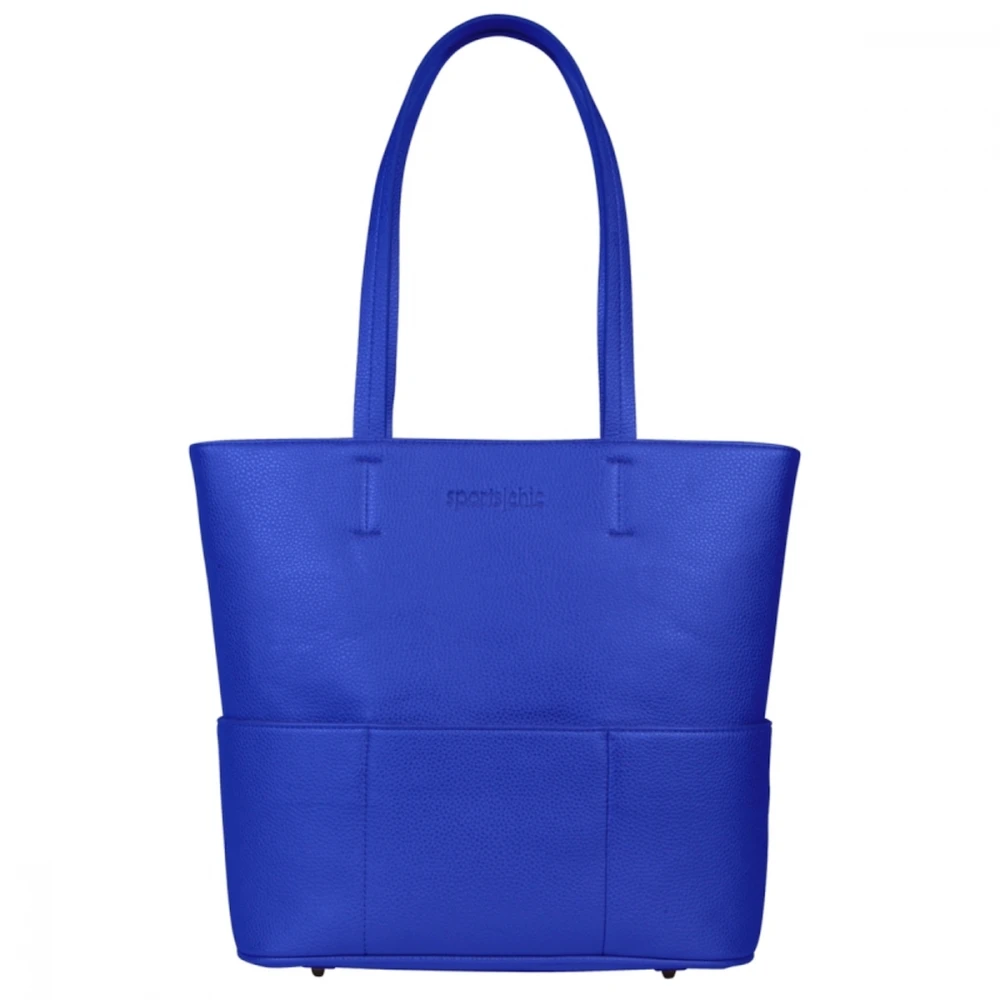 SportsChic Women’s Vegan Midi Pickleball Tote Bag (Classic Blue)