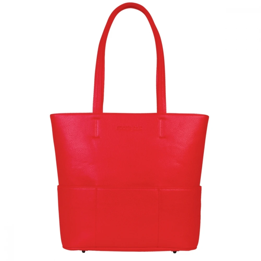 SportsChic Women’s Vegan Midi Pickleball Tote Bag (Red)