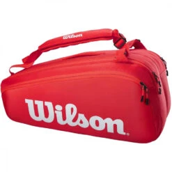 Wilson Super Tour 9 Pack Tennis Bag (Red) -Tennis Gear Shop WR8010501001 Wilson Super Tour 9 Pack Tennis Bag Red b 1000 1000