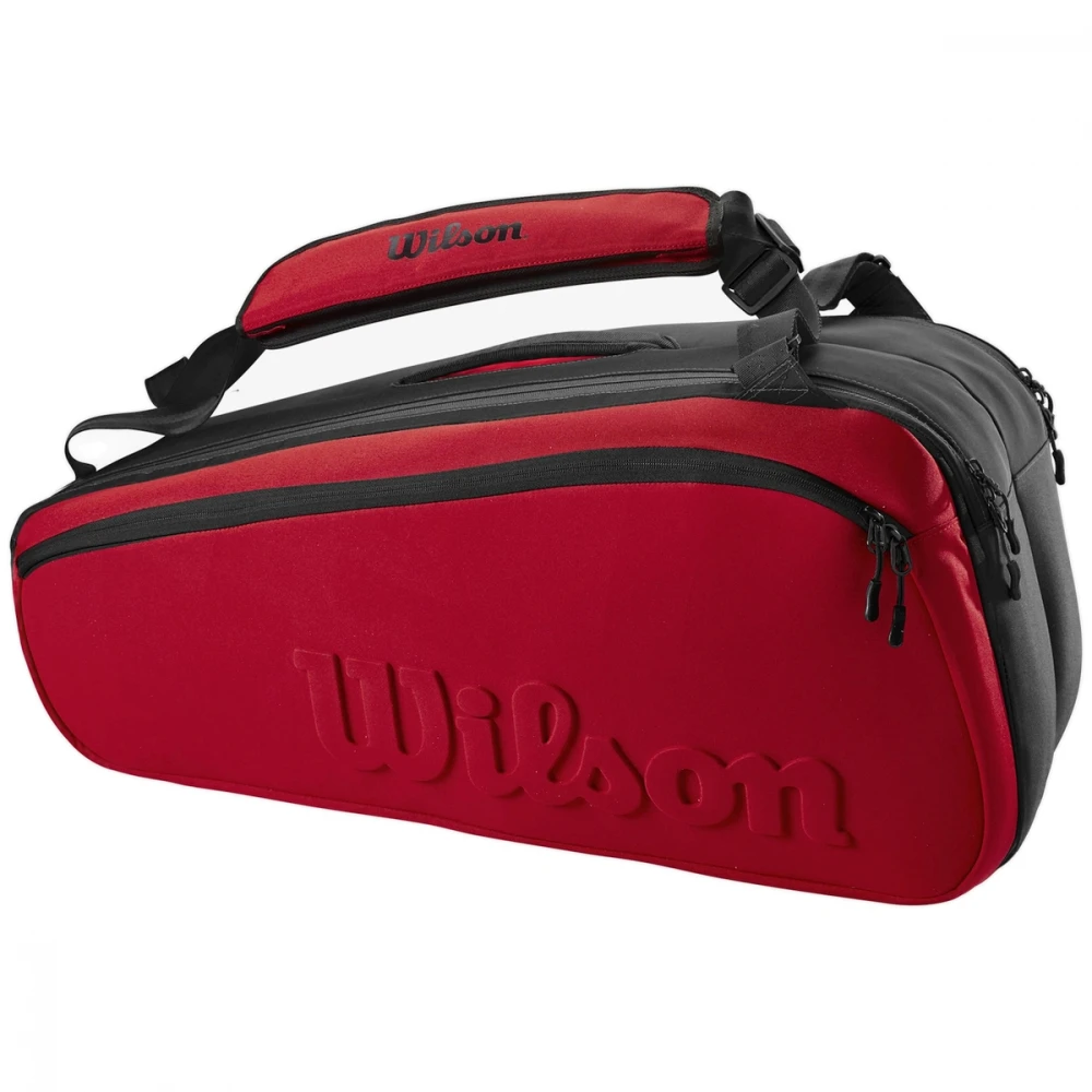 Wilson Clash V2 Super Tour 9pk Tennis Racquet Bag (Black/Red) - Image 2