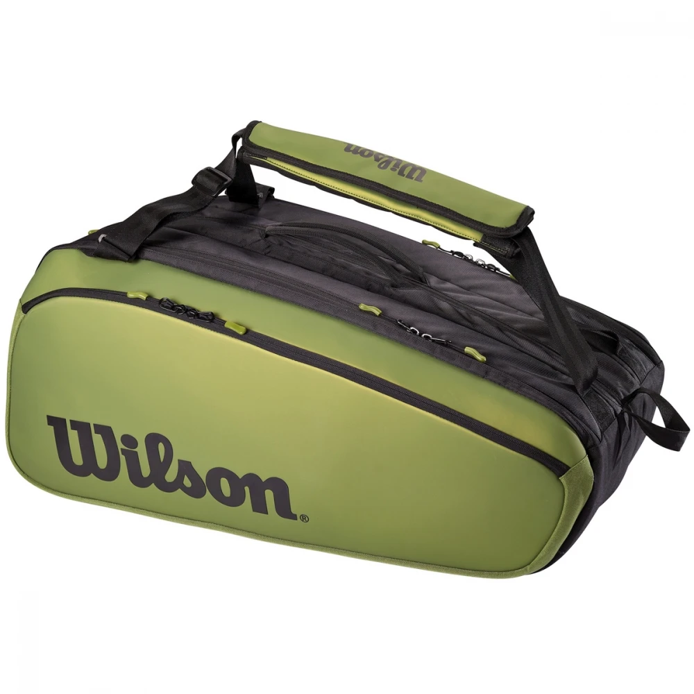 Wilson Super Tour Blade 15PK Tennis Racquet Bag (Green/Black) 1 Wilson Super Tour Blade 15PK Tennis Racquet Bag (Green/Black)