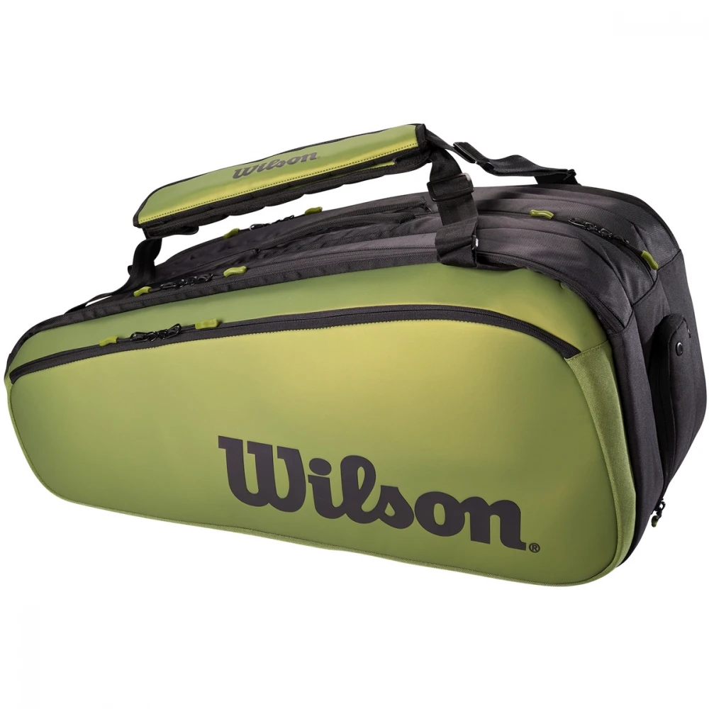 Wilson Super Tour Blade 15PK Tennis Racquet Bag (Green/Black) 2 Wilson Super Tour Blade 15PK Tennis Racquet Bag (Green/Black) - Image 2