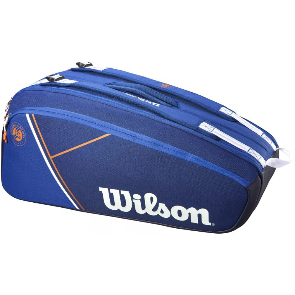 Wilson Roland Garros Super Tour 9 Pack Tennis Bag (Blue/White/Clay)