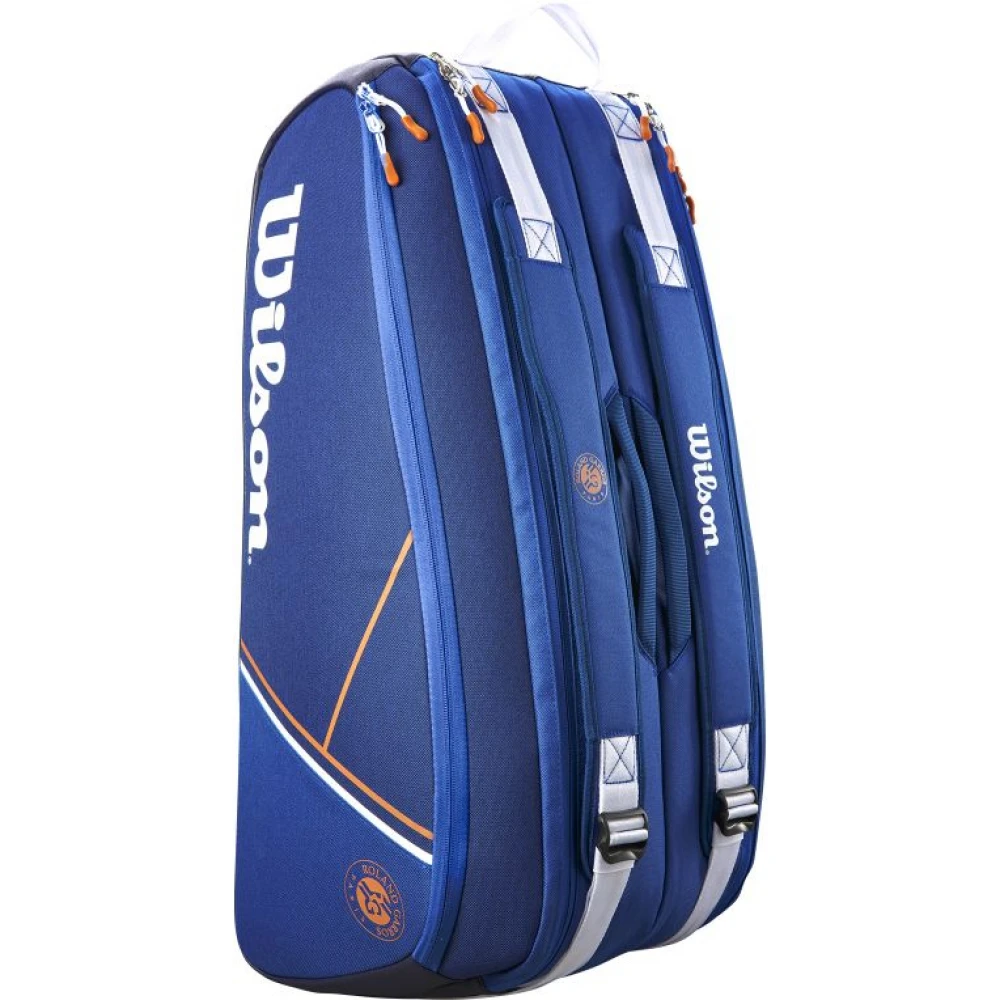 Wilson Roland Garros Super Tour 9 Pack Tennis Bag (Blue/White/Clay) - Image 3