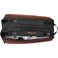 Wilson Super Tour Pro Staff V14 9 Pack Tennis Bag (Copper/Black) -Tennis Gear Shop WR8024501001U Wilson Super Tour Pro Staff v14 9 Pack Tennis Bag CopperBlack c 1000 1000