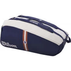 Wilson Roland Garros Super Tour 9 Pack Tennis Bag (Navy/White/Clay)
