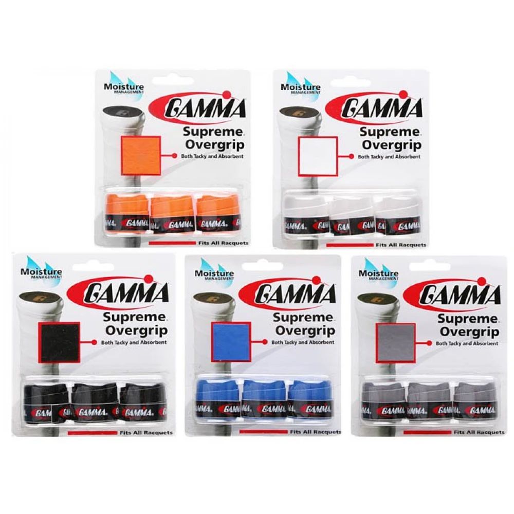 Gamma Supreme Overgrip (3-Pack, Assorted Colors) 2 Gamma Supreme Overgrip (3-Pack, Assorted Colors) - Image 2