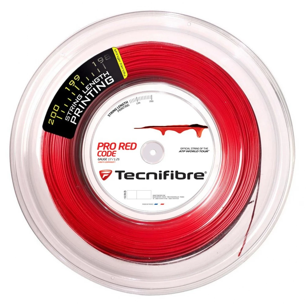 Tecnifibre Pro Red Code 17g Tennis String (Reel) 1 Tecnifibre Pro Red Code 17g Tennis String (Reel)