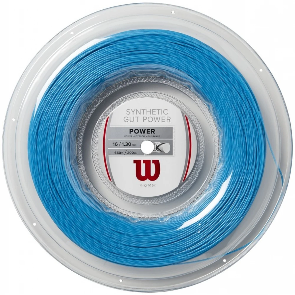 Wilson Synthetic Gut Power 16g Blue Tennis String (Reel) 1 Wilson Synthetic Gut Power 16g Blue Tennis String (Reel)