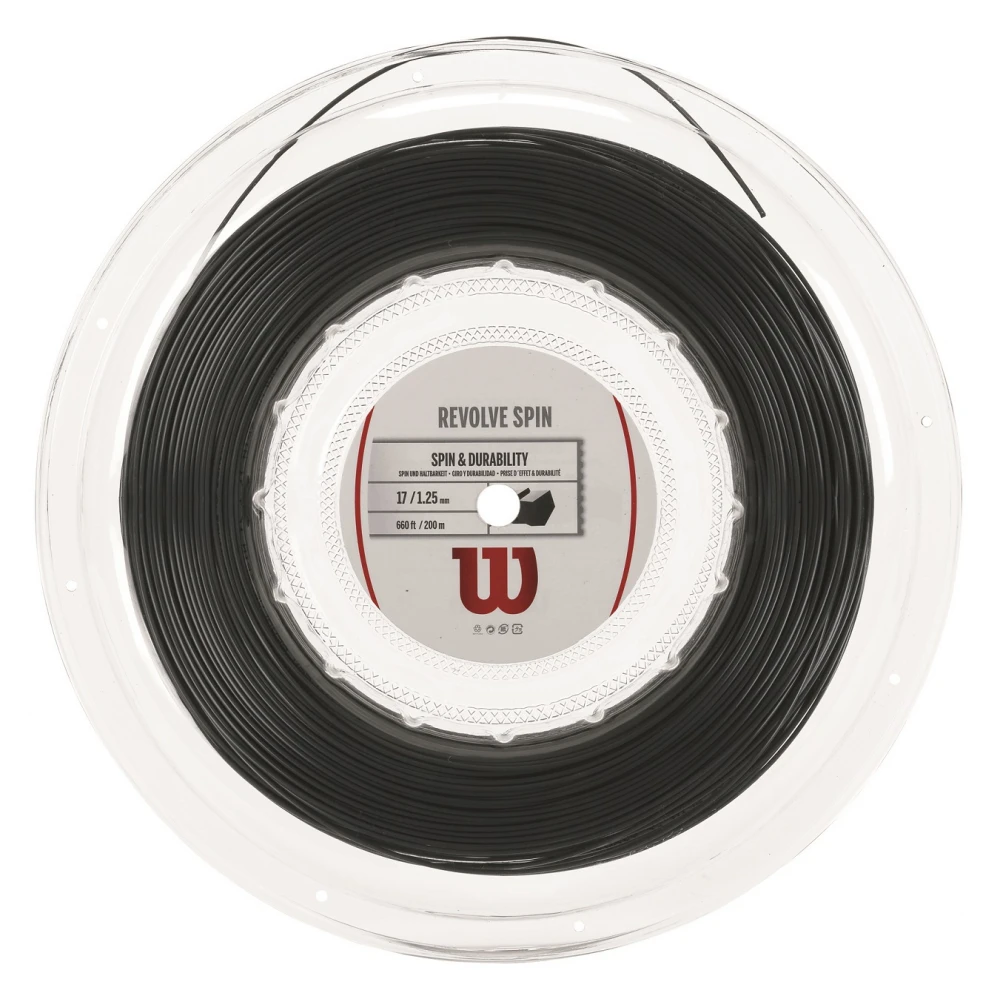 Wilson Revolve Spin 17g Black Tennis String (Reel) 1 Wilson Revolve Spin 17g Black Tennis String (Reel)