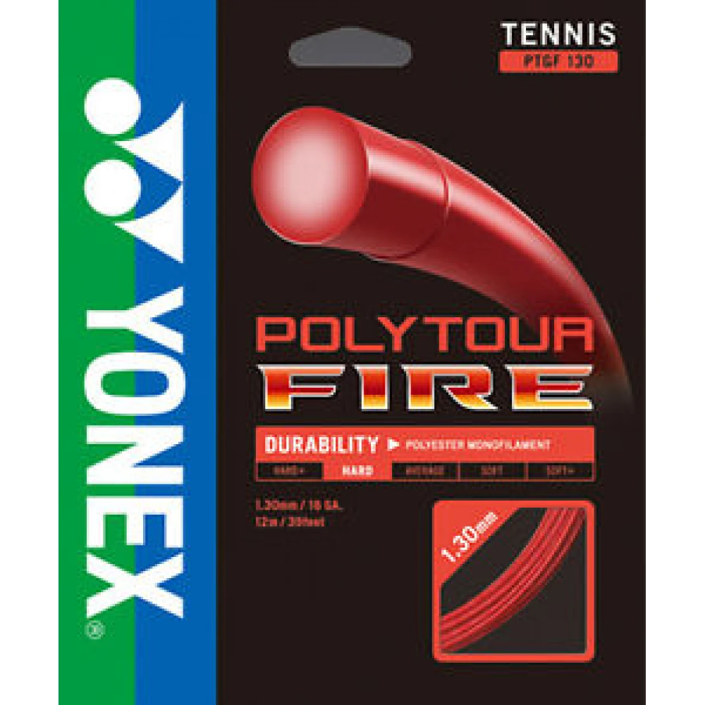 Yonex POLYTOUR Fire 130 16G Tennis String (Set) 1 Yonex POLYTOUR Fire 130 16G Tennis String (Set)